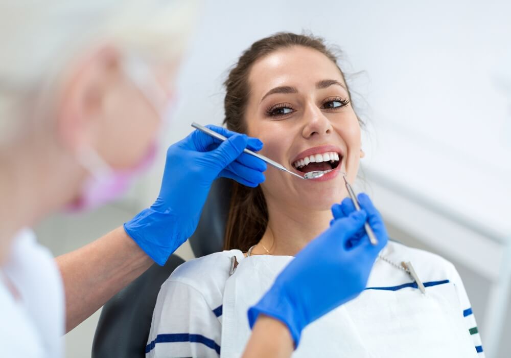 A man brushes his teeth